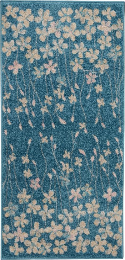 Nourison Home Nourison Tranquil TRA04 4' x 6' Turquoise Contemporary Indoor Rug - 2' x 4'