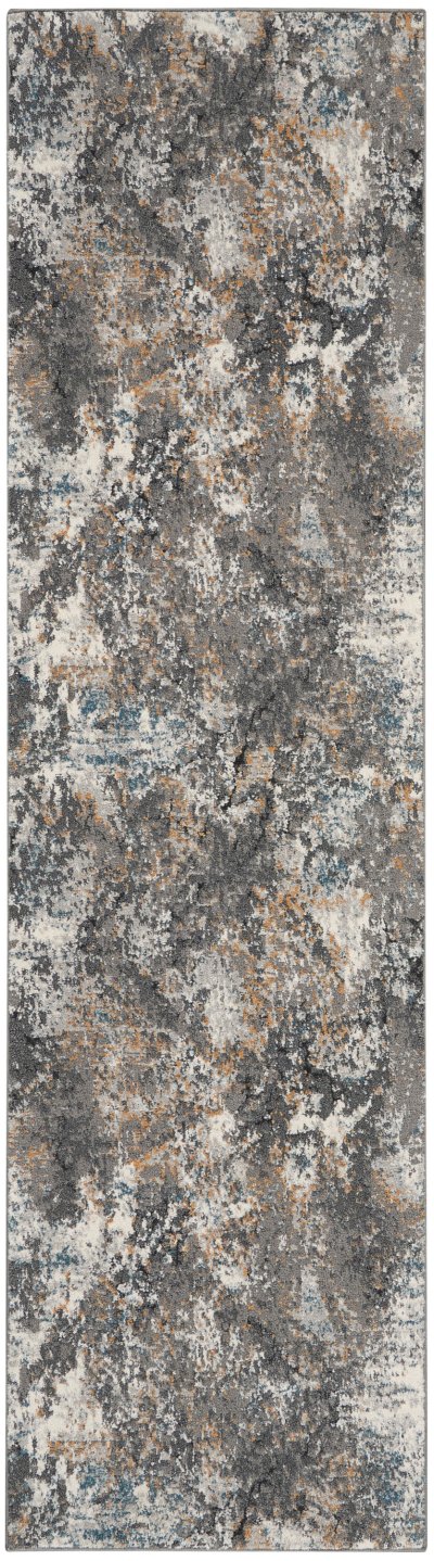 Nourison Home Nourison Ludlow LDW01 2'2" x 7'6" Grey Multicolor Modern Indoor Rug - 2'2" x 7'6"
