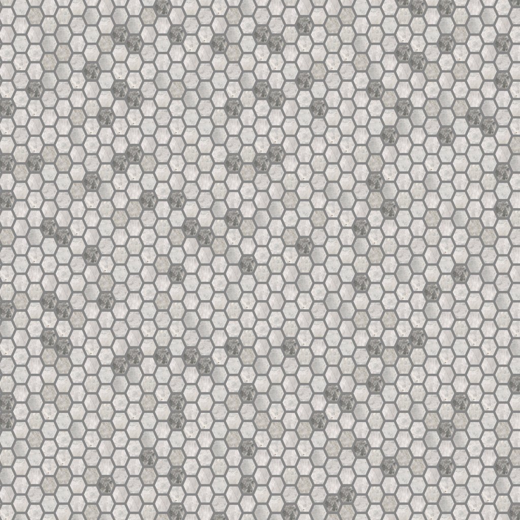 Emser Tile HEXAGON POLISHED MOSAIC -MAR - Silver