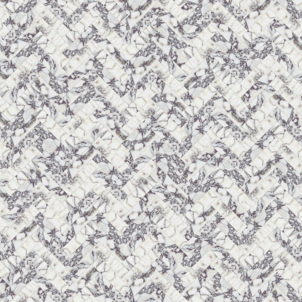 Qualis Ceramica Viola Roccia 1.25x4 Herringbone Mosaic