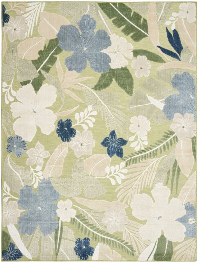 Nourison Home Nourison Suncoast SNC01 9' x 12' Green Blue Tropical Rug - 7'10" x 9'10"