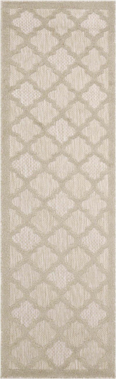 Nourison Home Nourison Easy Care NES01 4' x Round Cream Modern Rug - 2' x 6'