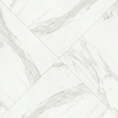 Qualis Ceramica Royal Stoneworks 48X48 Crown Calacatta Polished - Herringbone