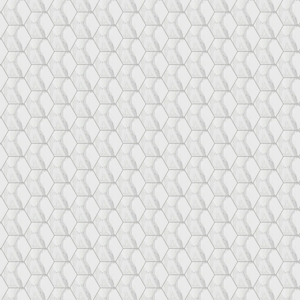 Marble Systems Calacatta Gold Honed Hexagon Waterjet Marble Tile 5 25/32x5 - Calacatta Gold