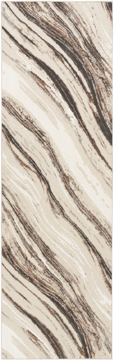 Nourison Home Nourison Eco-Friendly ECO05 2'2" x 7'6" Beige Grey Modern Indoor Rug - 2'2" x 7'6