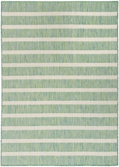 Nourison Home Nourison Positano POS03 2'2" x 12' Blue Green Ivory Modern Rug - 6' x 9'