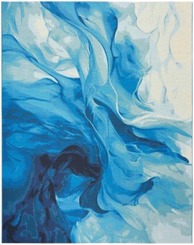Nourison Home Nourison Color Splash CSP09 7'10" x 9'10" Blue Ivory Modern Rug - 5'3" x 7'3"