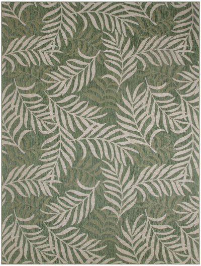 Nourison Home Nourison Garden Oasis GOA01 2' x 8' Green Ivory Tropical Rug - 8' x 10'