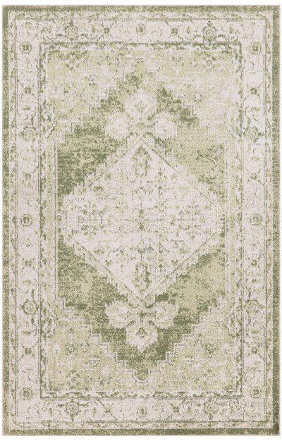 Nourison Home Nourison Astra Machine Washable ASW11 9' x 12' Ivory Green Vintage Indoor Rug - 3'3" x 5'