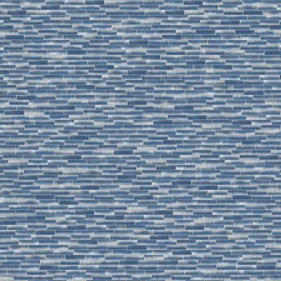 Qualis Ceramica Riviera Tileworks Chelsea Glass Baguette Blue Mix Matt Interlocking Mosaic - 11.8"x 11.7"
