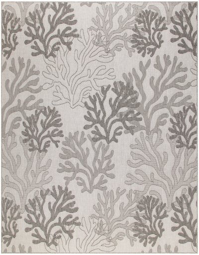 Nourison Home Nourison Garden Oasis GOA05 8' x 10' Grey Coastal, Nautical & Beach Rug - 9' x 12'