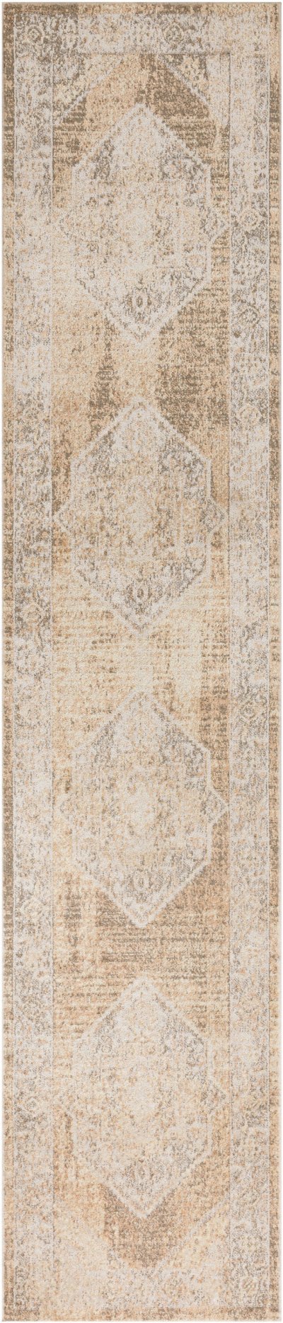 Nourison Home Nourison Astra Machine Washable ASW13 6'7" x 9' Beige Vintage Indoor Rug - 2'2" x 8'