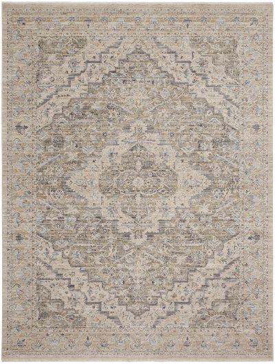 Nourison Home Nourison Nyle NYE04 5'3" x 7'10" Ivory Taupe Vintage Indoor Rug - 12' x 15'9"