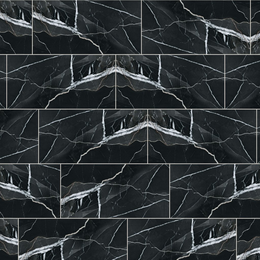 Qualis Ceramica Royal Stoneworks 12X24 Regal Black Vein Polished
