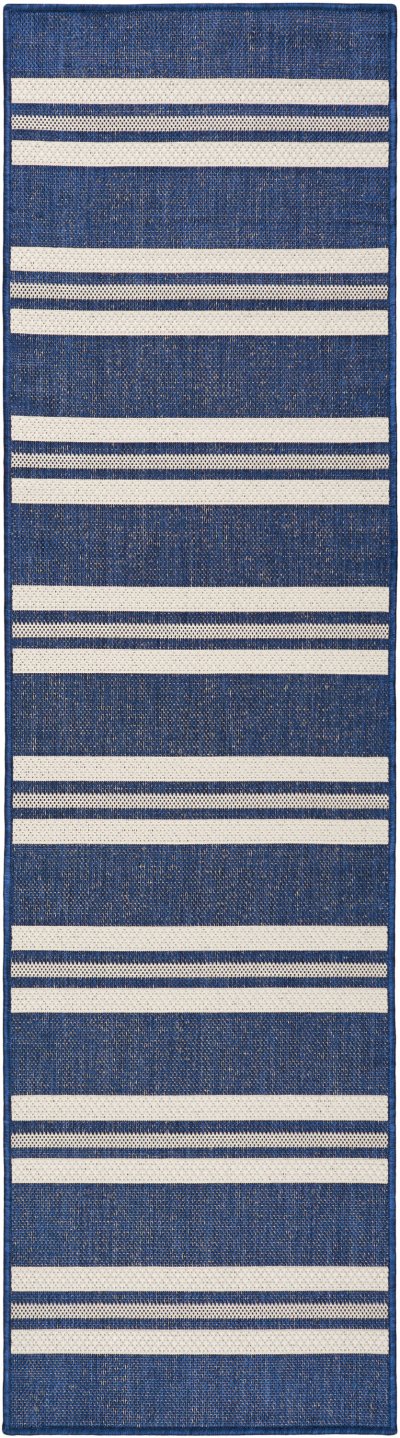 Nourison Home Nourison Horizon Indoor/Outdoor HOZ05 8' x 10' Navy Modern Rug - 2' x 6'