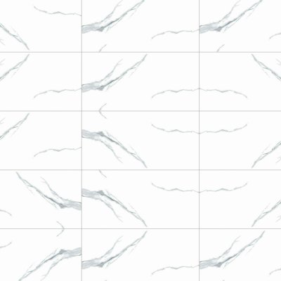 Marble Systems Statuario Polished Marble Look Porcelain Tile 12x24 - Statuario - 12" x 24" x 25/64"