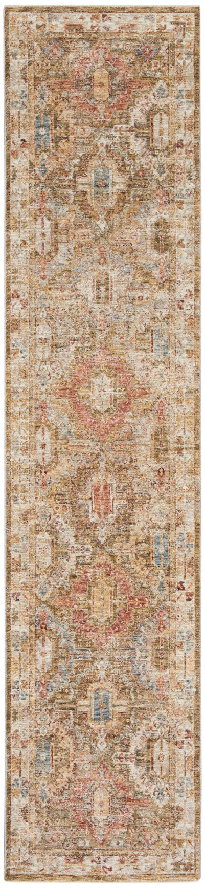 Nourison Home Nourison Petra PTR01 5'3" x 7'8" Green Vintage Indoor Rug - 2'3" x 10'2"