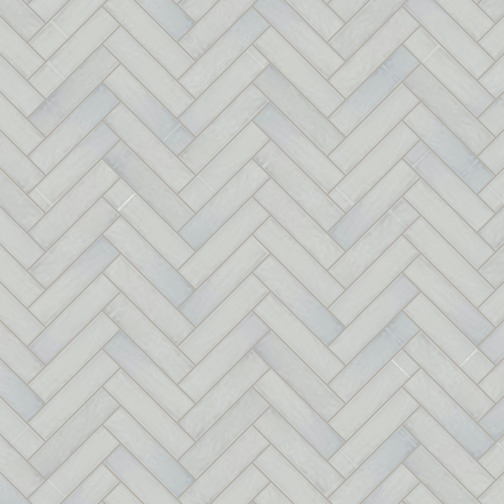 Qualis Ceramica Chateau Bright Silver Glossy 3X12W - Light Grey