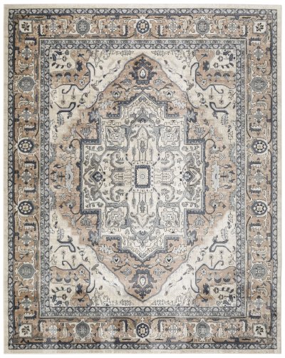 Nourison Home Nourison Quarry QUA18 6' x 9' Ivory Taupe Vintage Indoor Rug - 7'10" x 9'10"