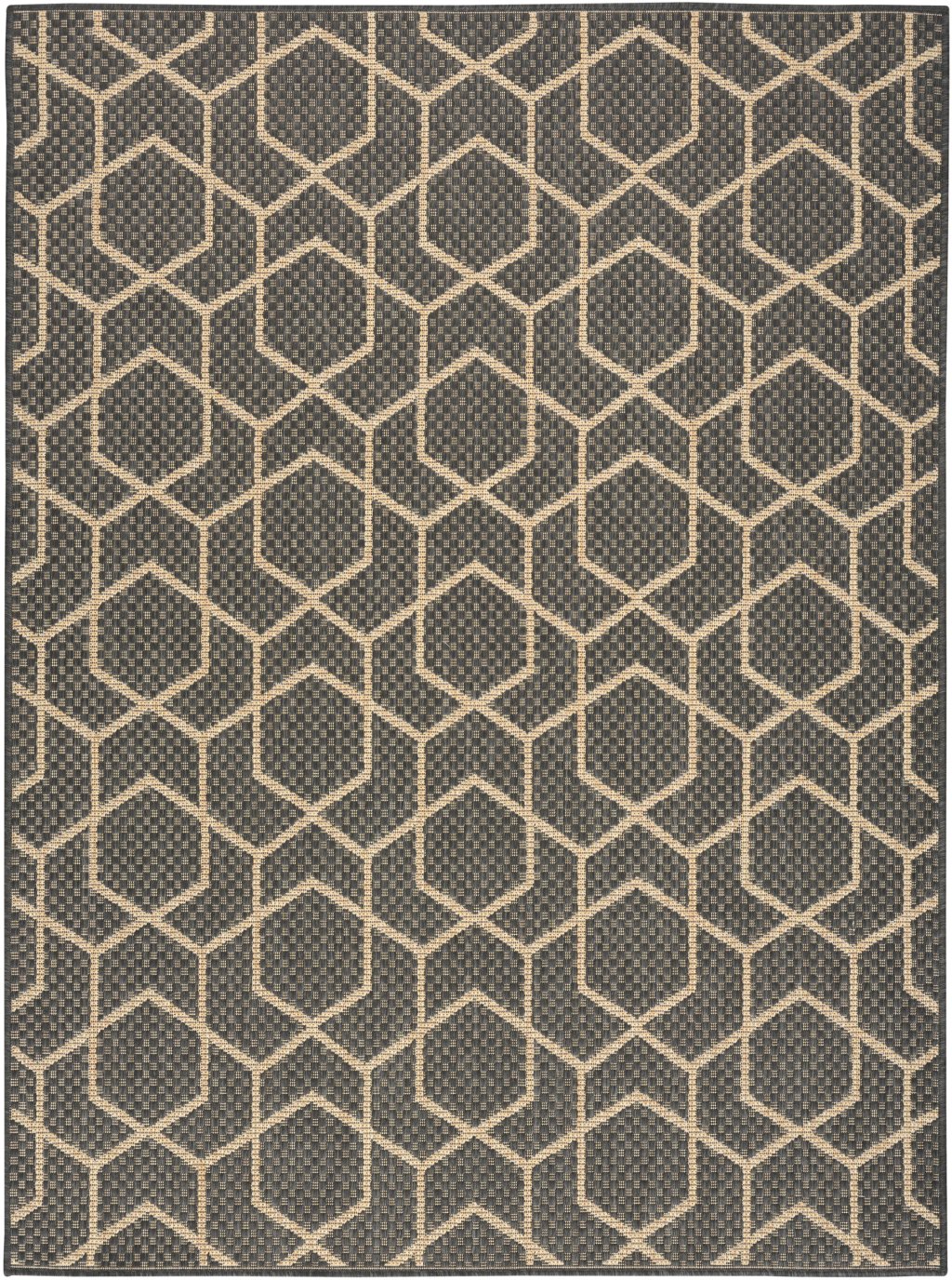 Nourison Home Nourison Horizon Indoor/Outdoor HOZ01 5' x 7' Charcoal Modern Rug