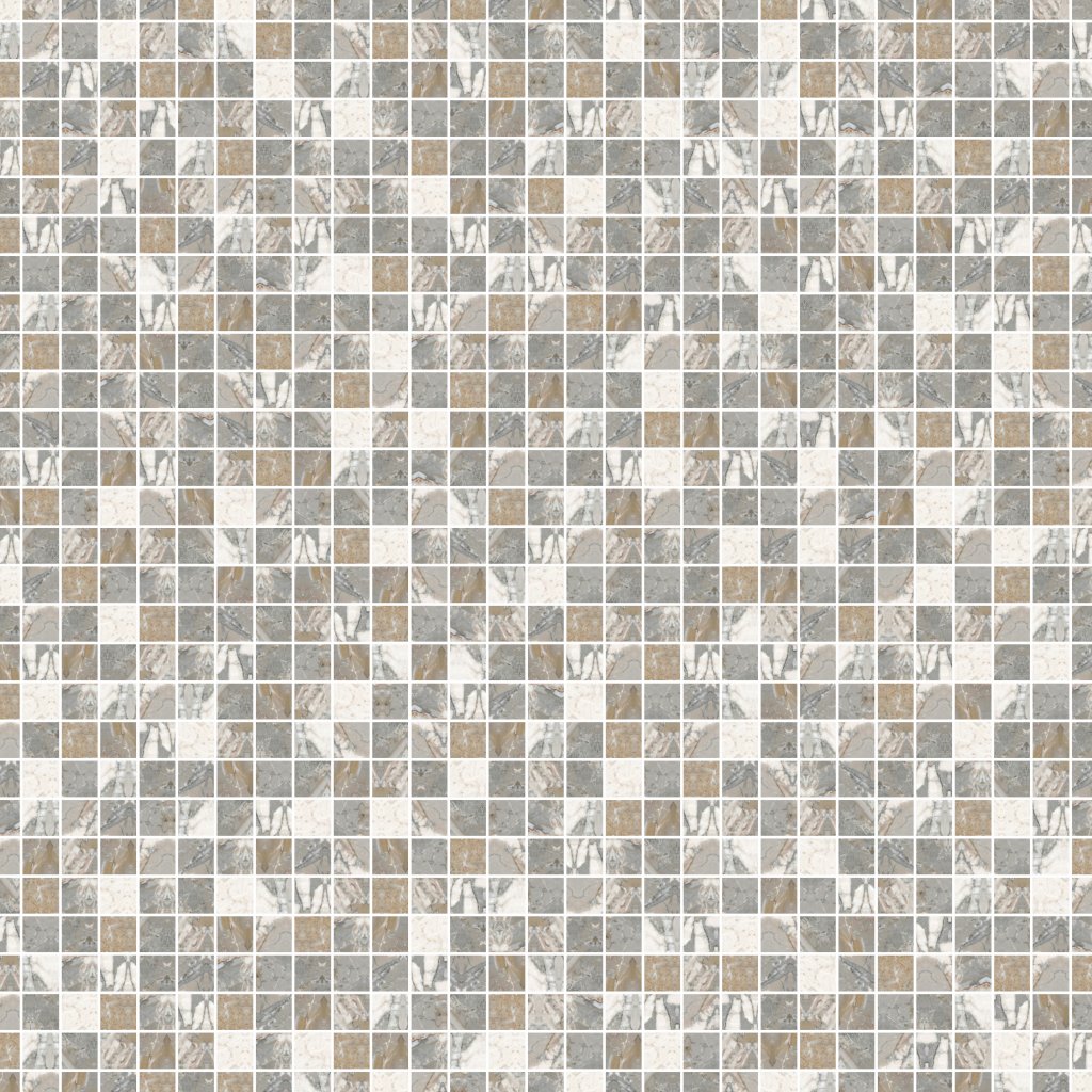 Qualis Ceramica Dynasty 2x2 Mosaic Grey - Grey