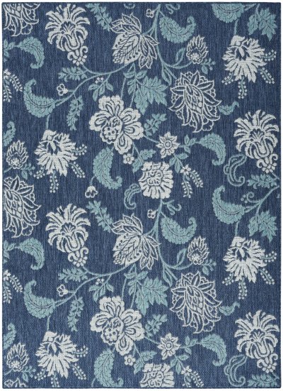 Nourison Home Nourison Garden Oasis GOA03 4' x 6' Navy Tropical Rug - 4' x 6'