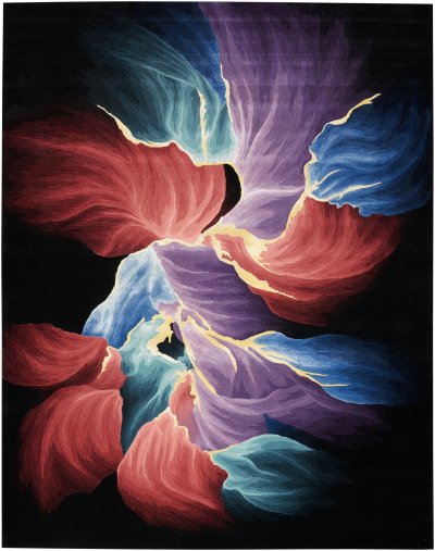 Nourison Home Nourison Prismatic PRS34 9'9" x 13'9" Black Modern Indoor Rug - 7'9" x 9'9"