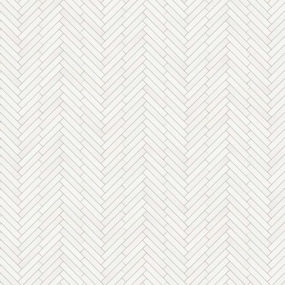 Marble Systems Snow White Honed Large Herringbone Marble Mosaic 12 7/8x9 11/32 - Snow White - 12 7/8" x 9 11/32" x 3/8"