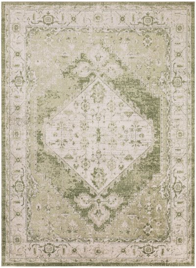 Nourison Home Nourison Astra Machine Washable ASW11 9' x 12' Ivory Green Vintage Indoor Rug - 5'3" x 7'