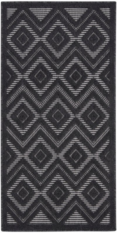 Nourison Home Nourison Versatile NRV01 9' x 12' Charcoal Black Modern Rug - 2' x 4'