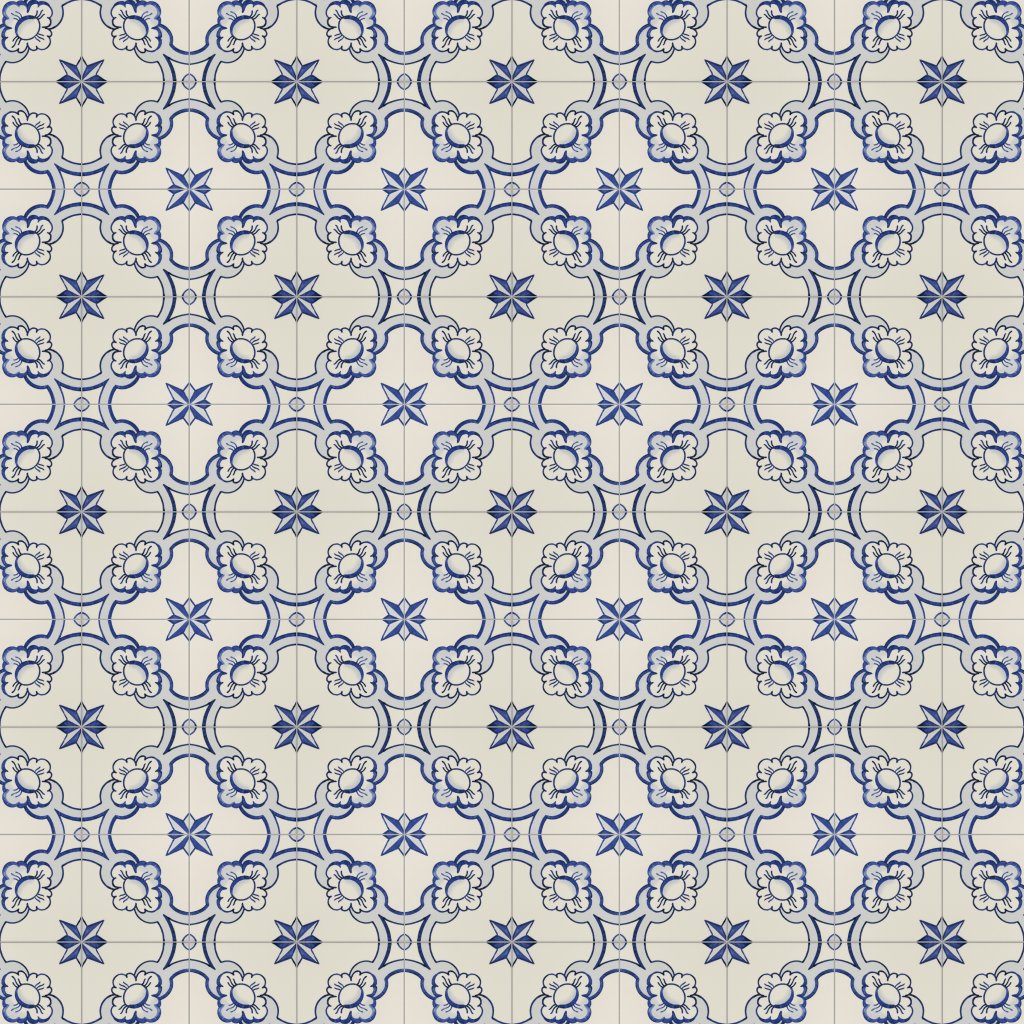 Marble Systems Casal Blue Glazed Ceramic Tile 6x6 - Casal Blue