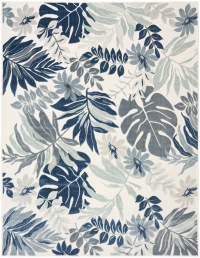 Nourison Home Nourison Suncoast SNC02 7'10" x 9'10" Blue Tropical Rug - 7'10" x 9'10"