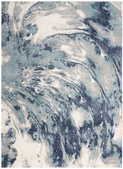 Nourison Home Nourison American Manor AMR03 9' x 12' Blue Ivory Modern Indoor Rug - 5'3" x 7'3"