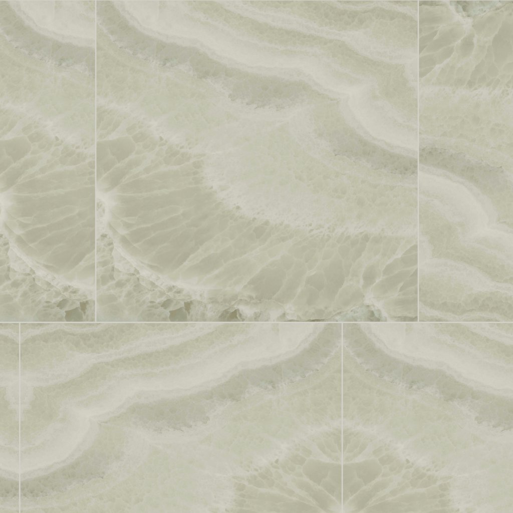 Qualis Ceramica Lustra 36x36 Onyx Sage Polished