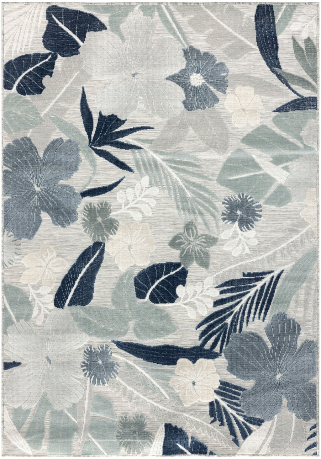 Nourison Home Nourison Suncoast SNC01 4' x 6' Grey Navy Tropical Rug