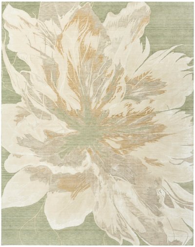 Nourison Home Nourison Brushlight BRL02 9' x 12' Green Ivory Modern Indoor Rug - 9' x 12'