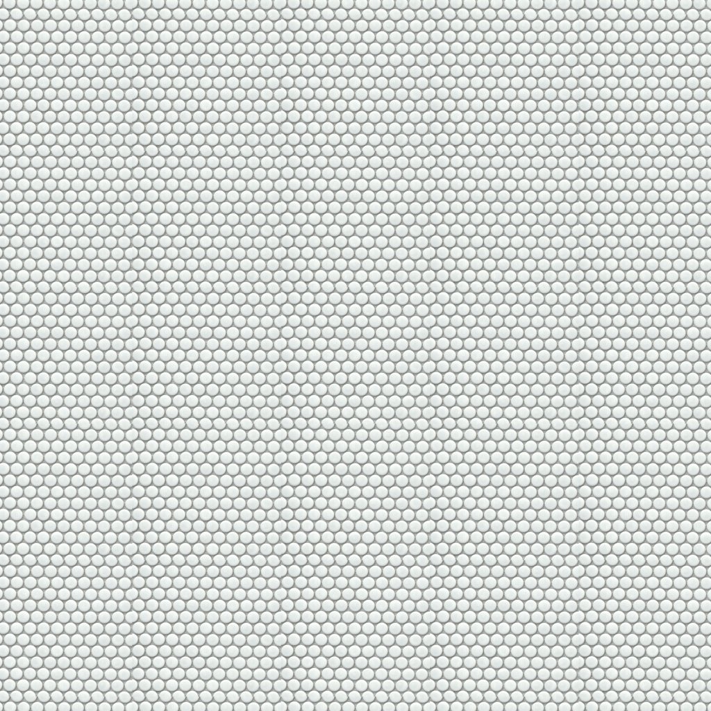Emser Tile INFLUENCE PENNY GLOSS MOSAIC -POR - White