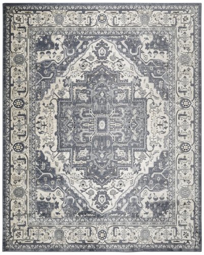 Nourison Home Nourison Concerto CNC18 5'3" x 7'3" Navy Ivory Indoor Rug - 7'10" x 9'10"