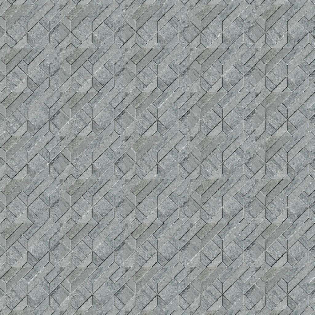 Marble Systems Haisa Blue Honed Fontainebleau Parquet Marble Mosaic 8x7 1/2 - Haisa Blue
