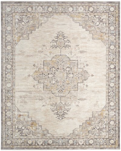 Nourison Home Nourison Heirloom Blend HBL01 9' x 11'10" Ivory Charcoal Vintage Indoor Rug - 8' x 10'
