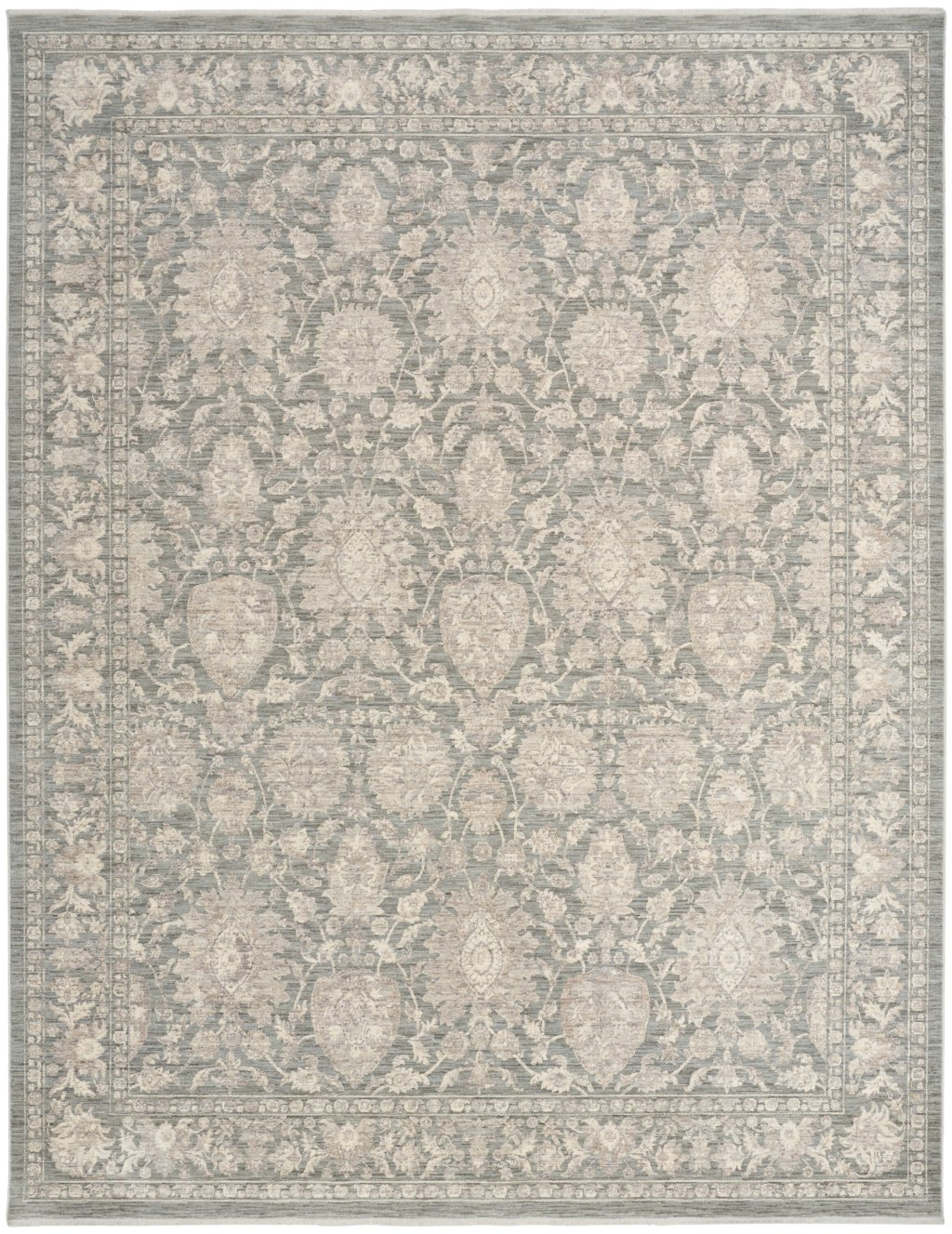 Nourison Home Nourison Outlines OLN08 9' x 12' Sage Ivory Vintage Indoor Rug