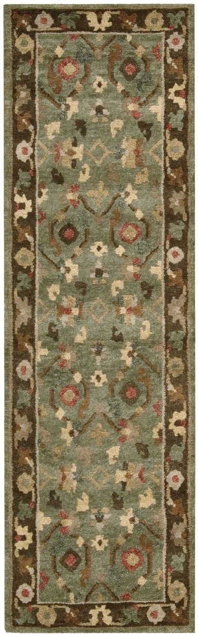 Nourison Home Nourison Tahoe TA10 5'6" x 8'6" Green Traditional Indoor Rug - 2'3" x 8'