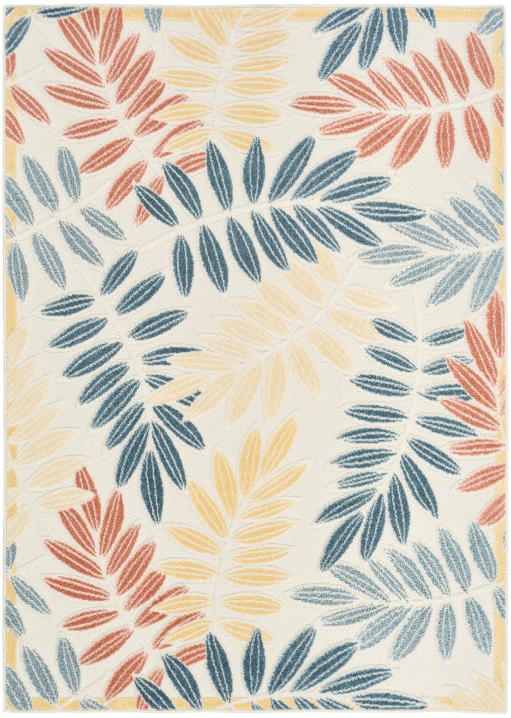 Nourison Home Nourison Aloha ALH18 3'6" x 5'6" Ivory Blue Modern Rug