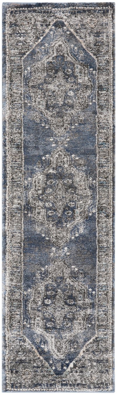 Nourison Home Nourison American Manor AMR02 3'11" x 5'11" Blue Farmhouse Indoor Rug - 2'2" x 7'6"