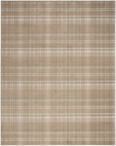 Nourison Home Nourison Grafix GRF03 4' x Round Taupe Farmhouse Indoor Rug - 3'9" x 5'9"