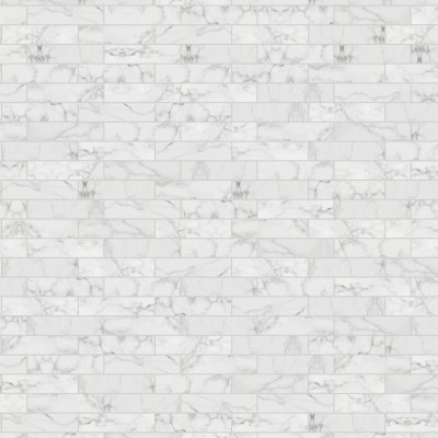 Qualis Ceramica Obsession 2.5x10 Carrara - Alternating 1/3