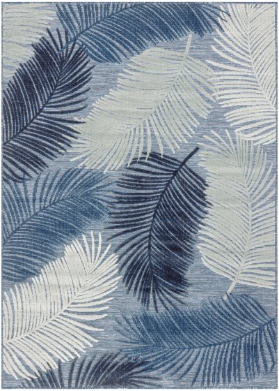 Nourison Home Nourison Suncoast SNC03 5'3" x 7'3" Denim Tropical Rug - 4' x 6'