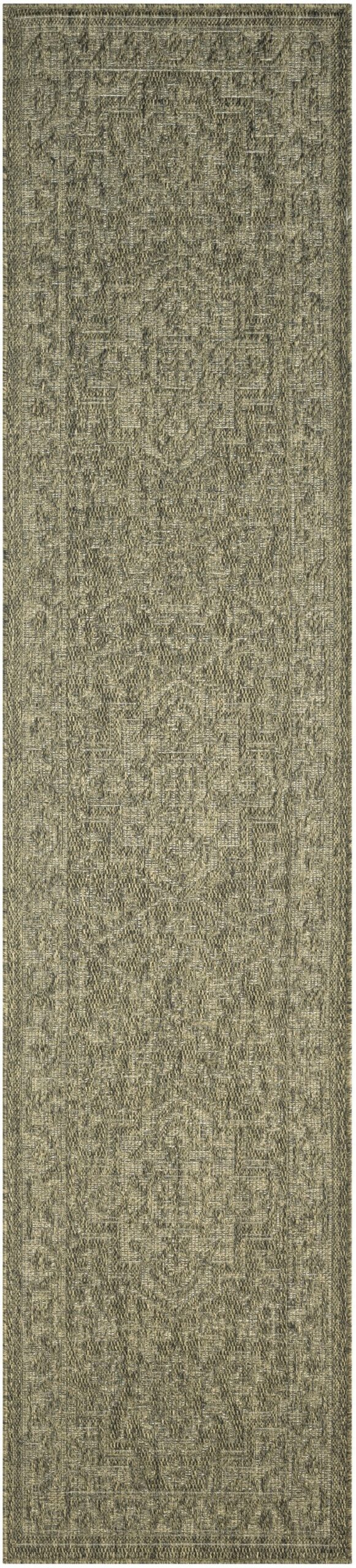 Nourison Home Nourison Tulum TLM05 2'2" x 8' Olive Outdoor Rug