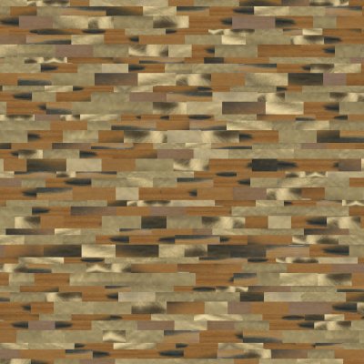 Qualis Ceramica Riviera Tileworks Chelsea Wood / Gold Aluminum Baguette Interlocking Mosaic - 12"x 12"