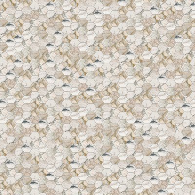 Marble Systems Calacatta Green Honed Hexagon 2 Marble Mosaic 10 3/8x12 - Calacatta Green - 10 3/8" x 12" x 3/8"